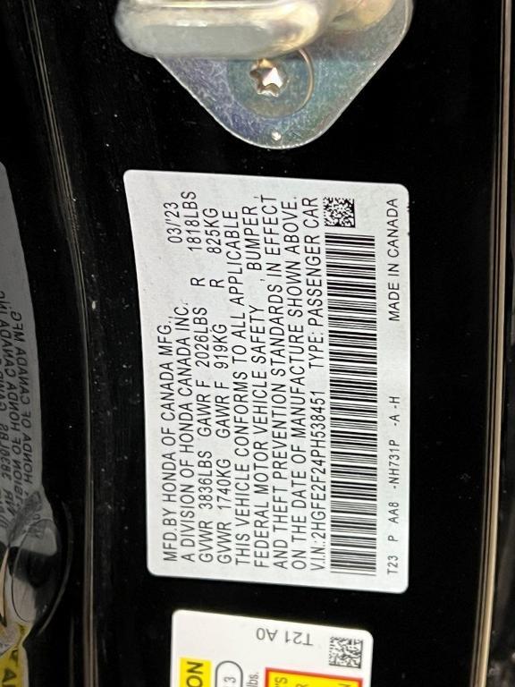 used 2023 Honda Civic car, priced at $25,200