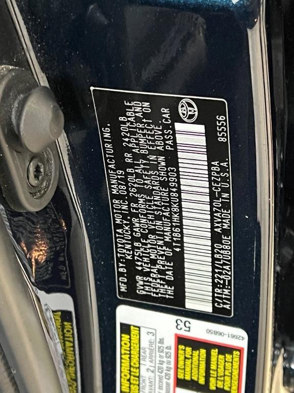 used 2019 Toyota Camry car, priced at $26,500