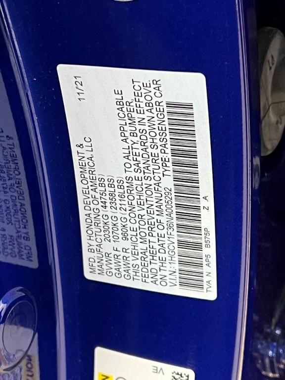used 2022 Honda Accord car, priced at $27,000