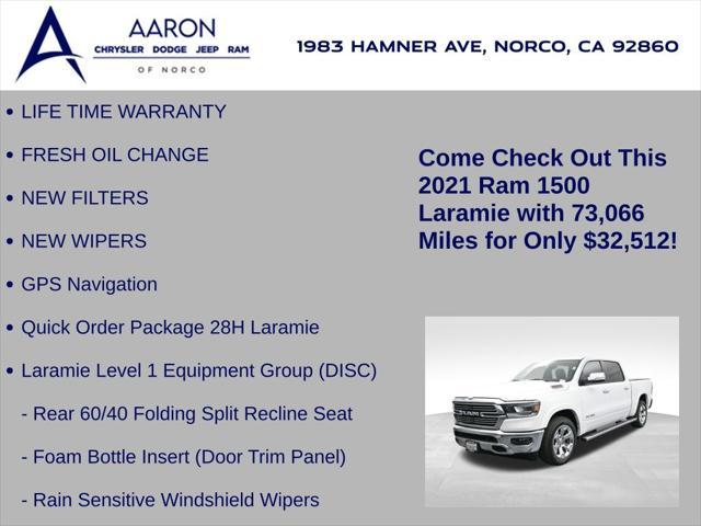 used 2021 Ram 1500 car, priced at $32,512
