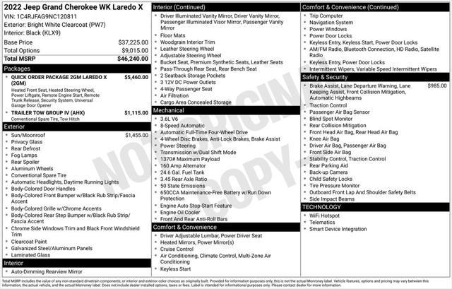 used 2022 Jeep Grand Cherokee car, priced at $30,988