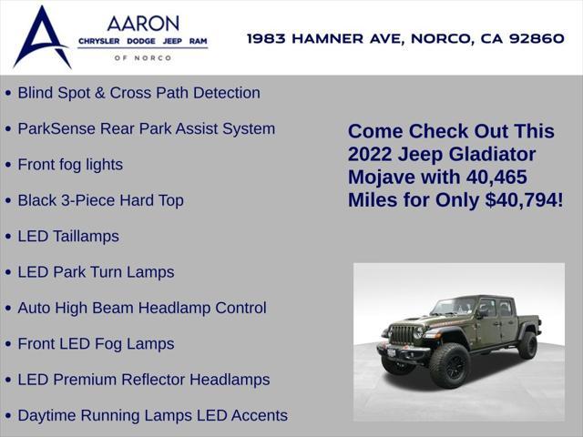 used 2022 Jeep Gladiator car, priced at $40,794