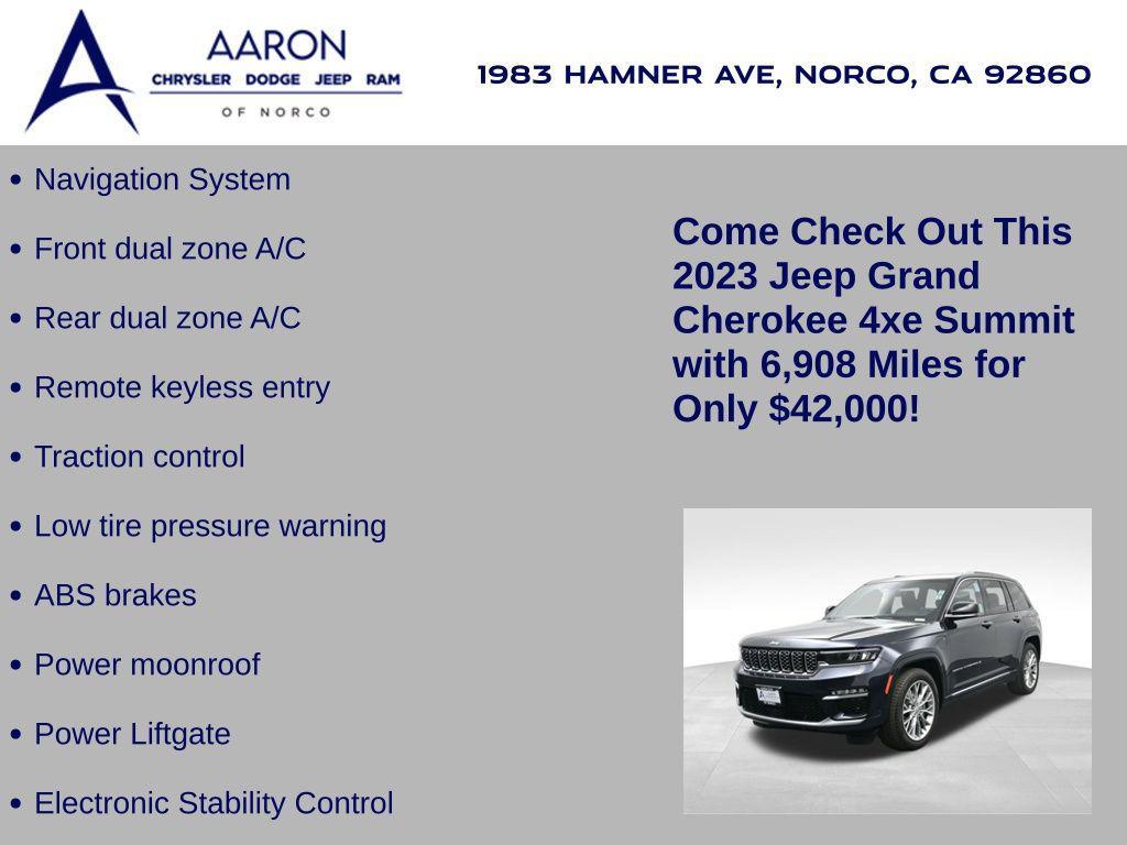 used 2023 Jeep Grand Cherokee 4xe car, priced at $42,000