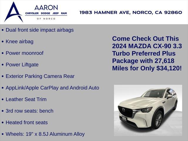 used 2024 Mazda CX-90 car, priced at $34,120