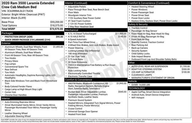 used 2020 Ram 3500 car, priced at $68,292