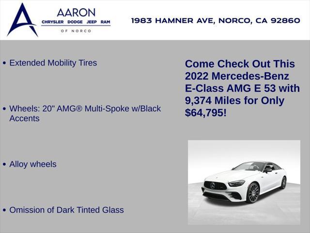 used 2022 Mercedes-Benz AMG E 53 car, priced at $64,795