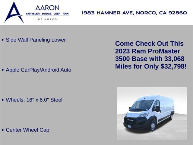 used 2023 Ram ProMaster 3500 car, priced at $32,798