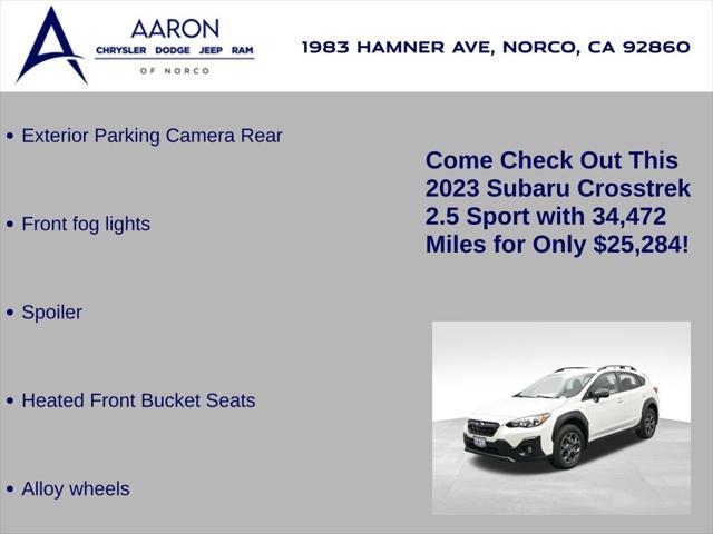 used 2023 Subaru Crosstrek car, priced at $25,284