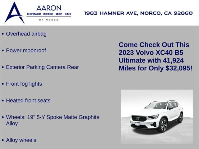 used 2023 Volvo XC40 car, priced at $32,095