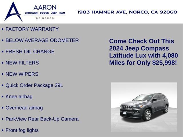used 2024 Jeep Compass car, priced at $25,998