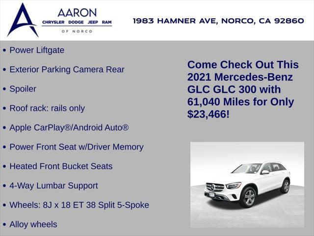 used 2021 Mercedes-Benz GLC 300 car, priced at $23,466