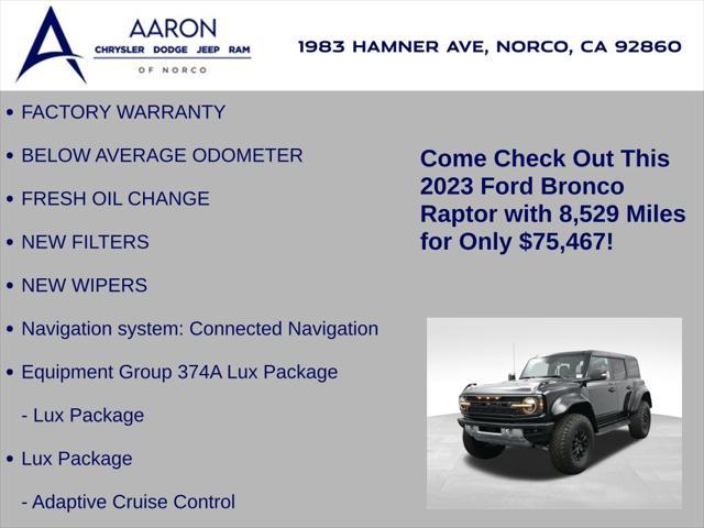 used 2023 Ford Bronco car, priced at $75,467
