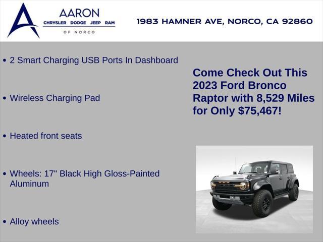 used 2023 Ford Bronco car, priced at $75,467