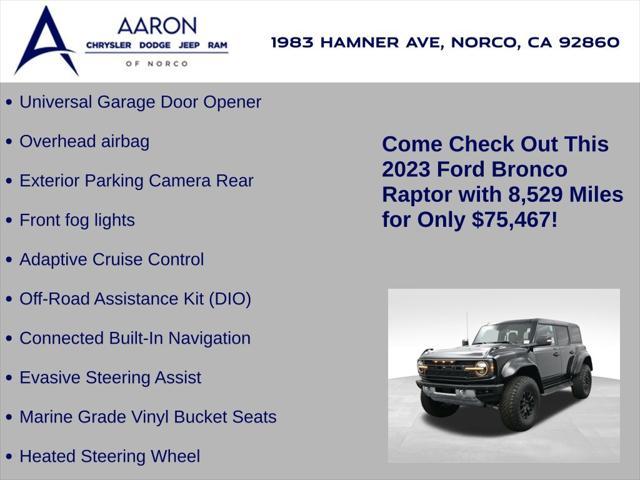 used 2023 Ford Bronco car, priced at $75,467