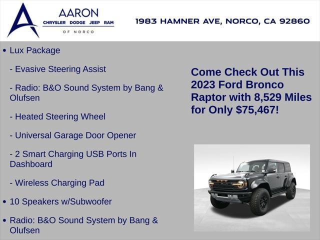 used 2023 Ford Bronco car, priced at $75,467