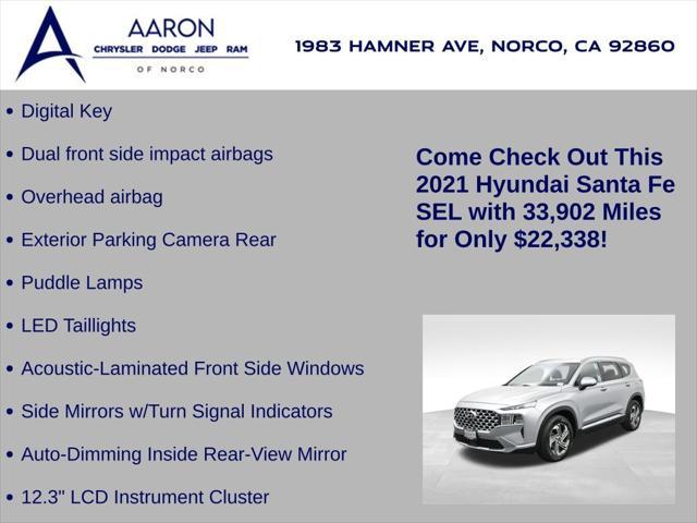 used 2021 Hyundai Santa Fe car, priced at $22,338