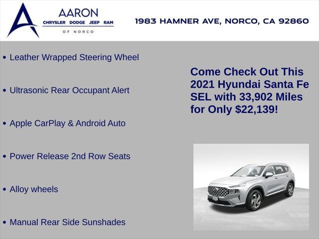 used 2021 Hyundai Santa Fe car, priced at $22,139