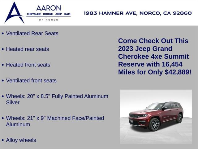 used 2023 Jeep Grand Cherokee 4xe car, priced at $42,889