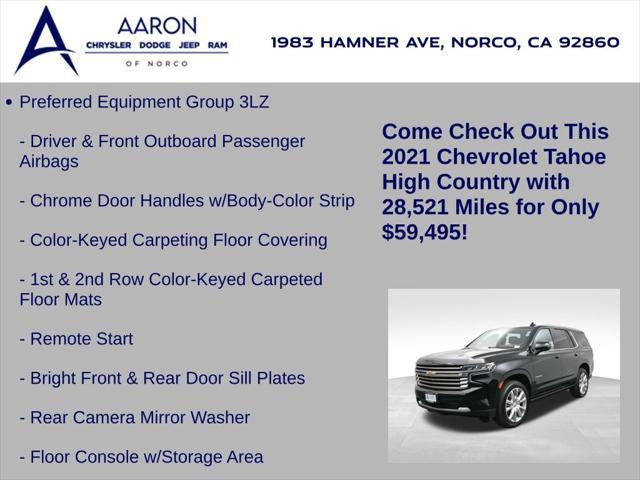 used 2021 Chevrolet Tahoe car, priced at $59,495