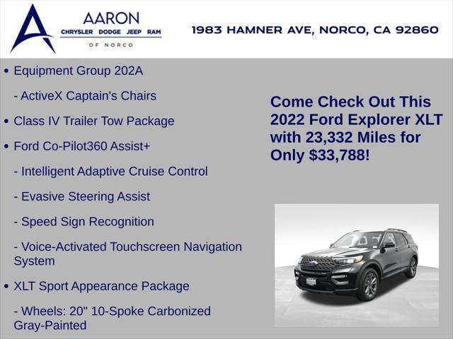 used 2022 Ford Explorer car, priced at $33,788