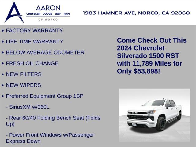 used 2024 Chevrolet Silverado 1500 car, priced at $53,898