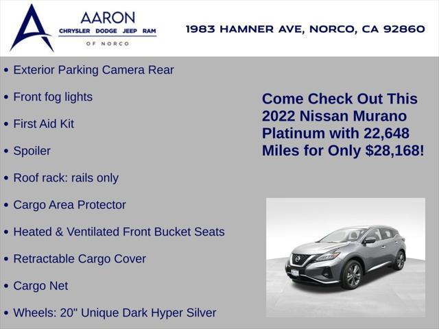 used 2022 Nissan Murano car, priced at $28,168