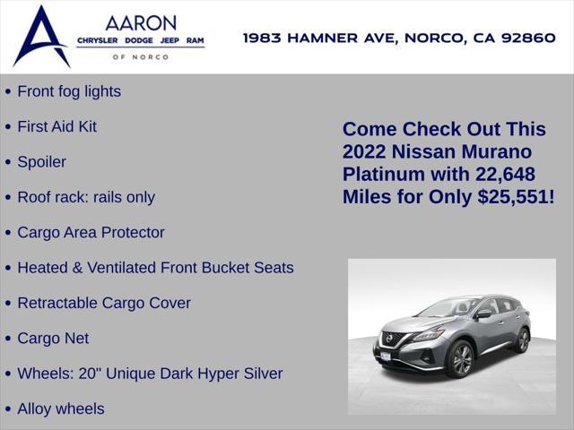 used 2022 Nissan Murano car, priced at $25,551