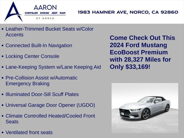 used 2024 Ford Mustang car, priced at $33,169