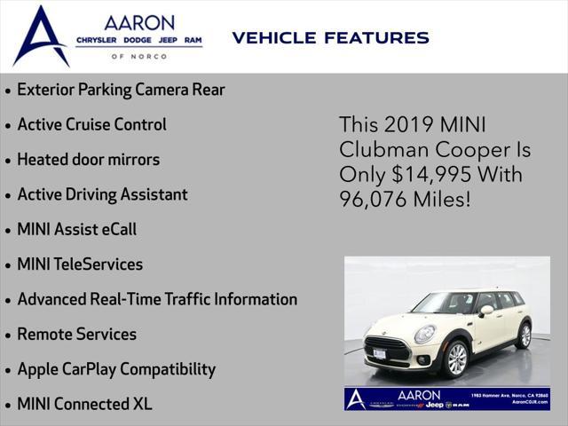 used 2019 MINI Clubman car, priced at $15,995