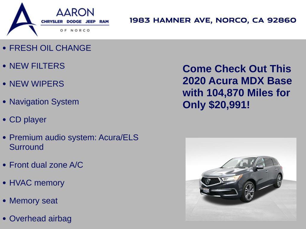 used 2020 Acura MDX car, priced at $20,991