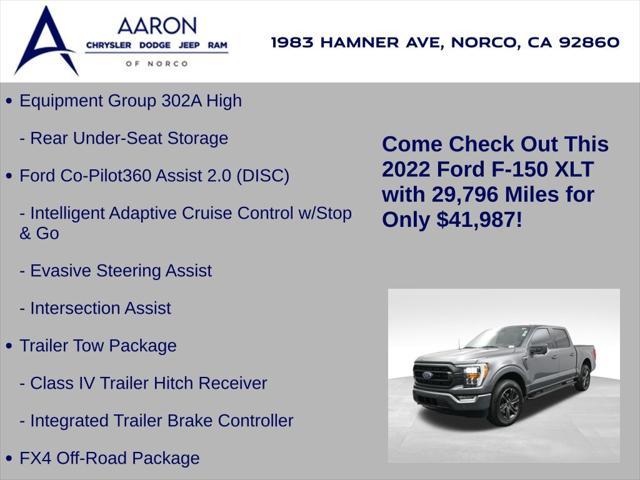 used 2022 Ford F-150 car, priced at $41,987