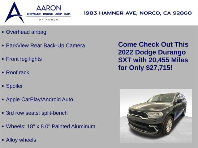 used 2022 Dodge Durango car, priced at $27,715