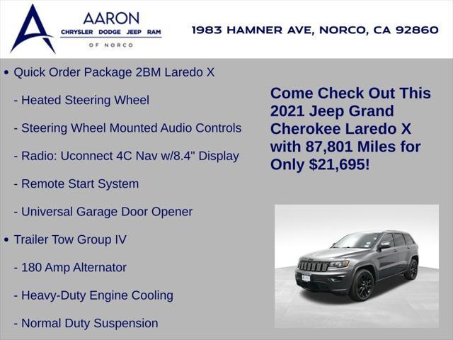 used 2021 Jeep Grand Cherokee car, priced at $21,695