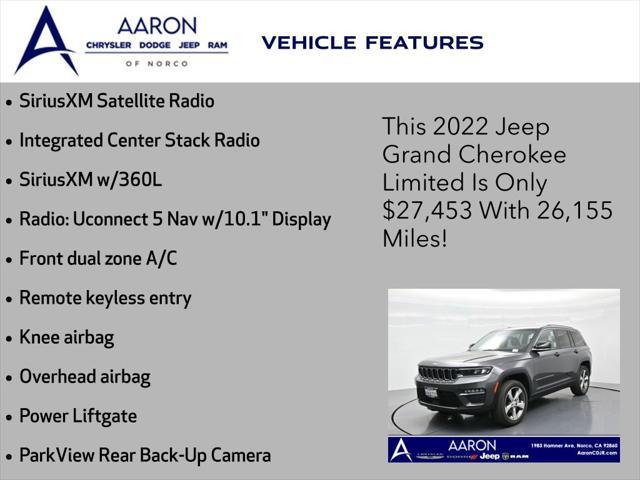 used 2022 Jeep Grand Cherokee car, priced at $27,453