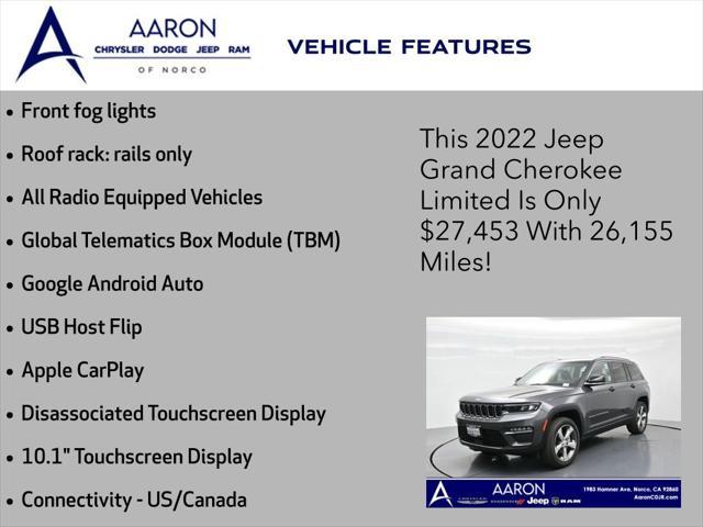 used 2022 Jeep Grand Cherokee car, priced at $27,453