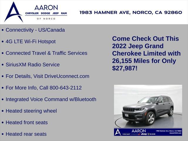 used 2022 Jeep Grand Cherokee car, priced at $27,987