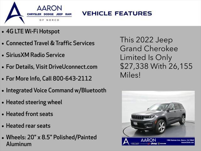 used 2022 Jeep Grand Cherokee car, priced at $26,593