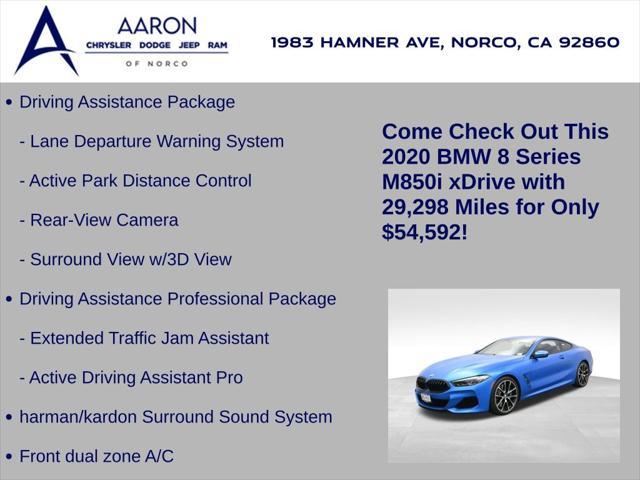 used 2020 BMW M850 car, priced at $54,592