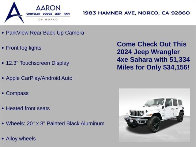 used 2024 Jeep Wrangler 4xe car, priced at $34,156