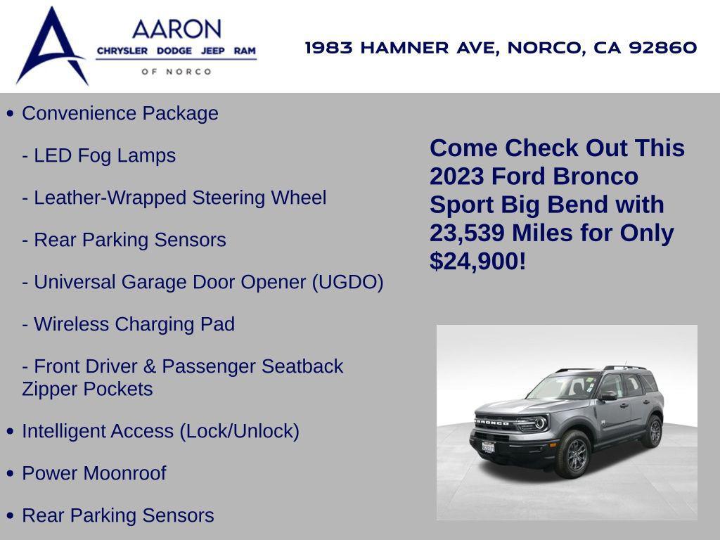 used 2023 Ford Bronco Sport car, priced at $24,900
