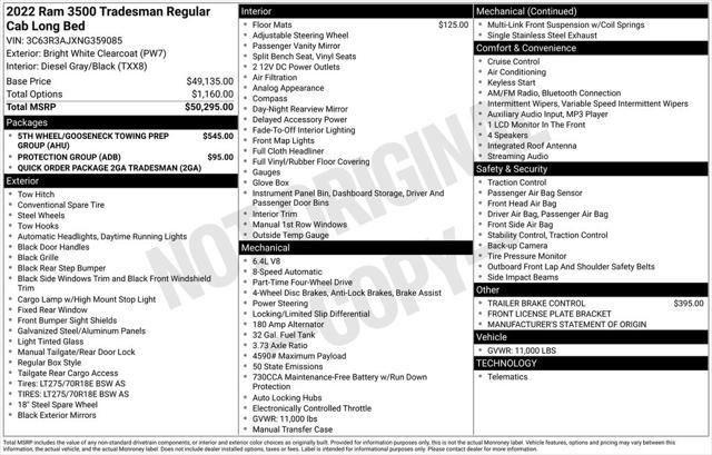 used 2022 Ram 3500 car, priced at $38,922