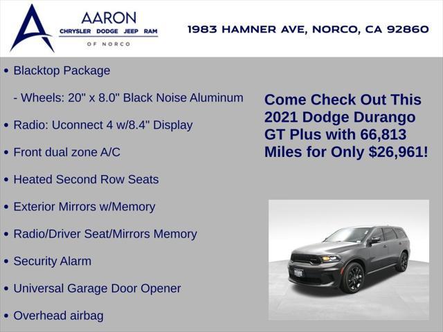 used 2021 Dodge Durango car, priced at $26,961