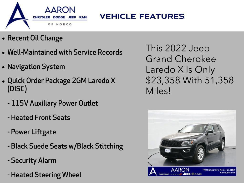 used 2022 Jeep Grand Cherokee car, priced at $23,358