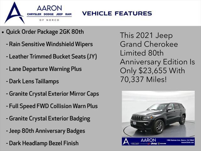 used 2021 Jeep Grand Cherokee car, priced at $23,655