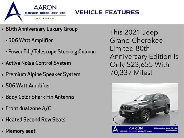 used 2021 Jeep Grand Cherokee car, priced at $23,655