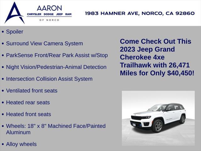 used 2023 Jeep Grand Cherokee 4xe car, priced at $39,455