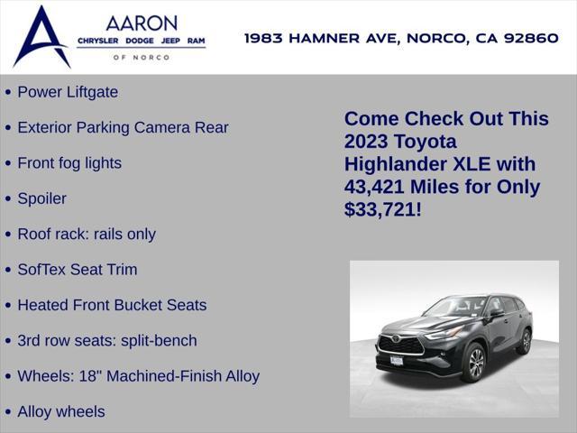used 2023 Toyota Highlander car, priced at $33,721