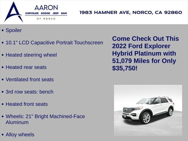 used 2022 Ford Explorer car, priced at $35,750