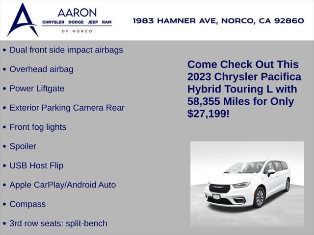 used 2023 Chrysler Pacifica Hybrid car, priced at $26,574
