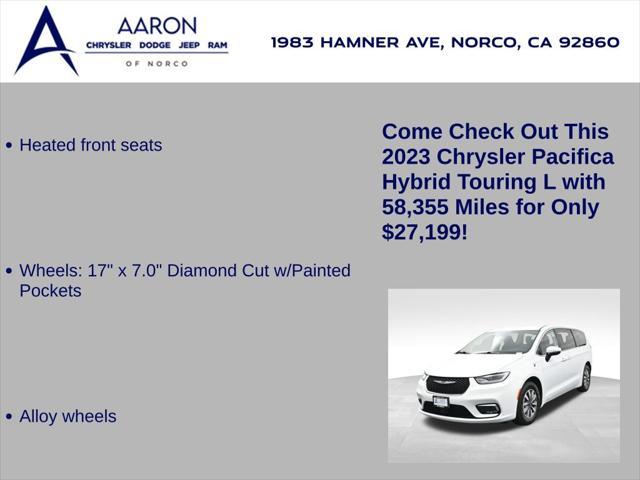 used 2023 Chrysler Pacifica Hybrid car, priced at $26,574